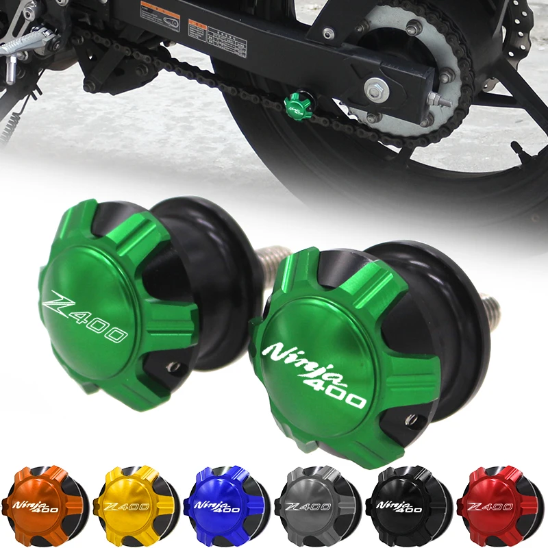 Motorcycles Accessories For KAWASAKI NINJA400 Z400 ninja400 2017-2023 Swingarm Spools Sliders Rear Stand Screws CNC Aluminum