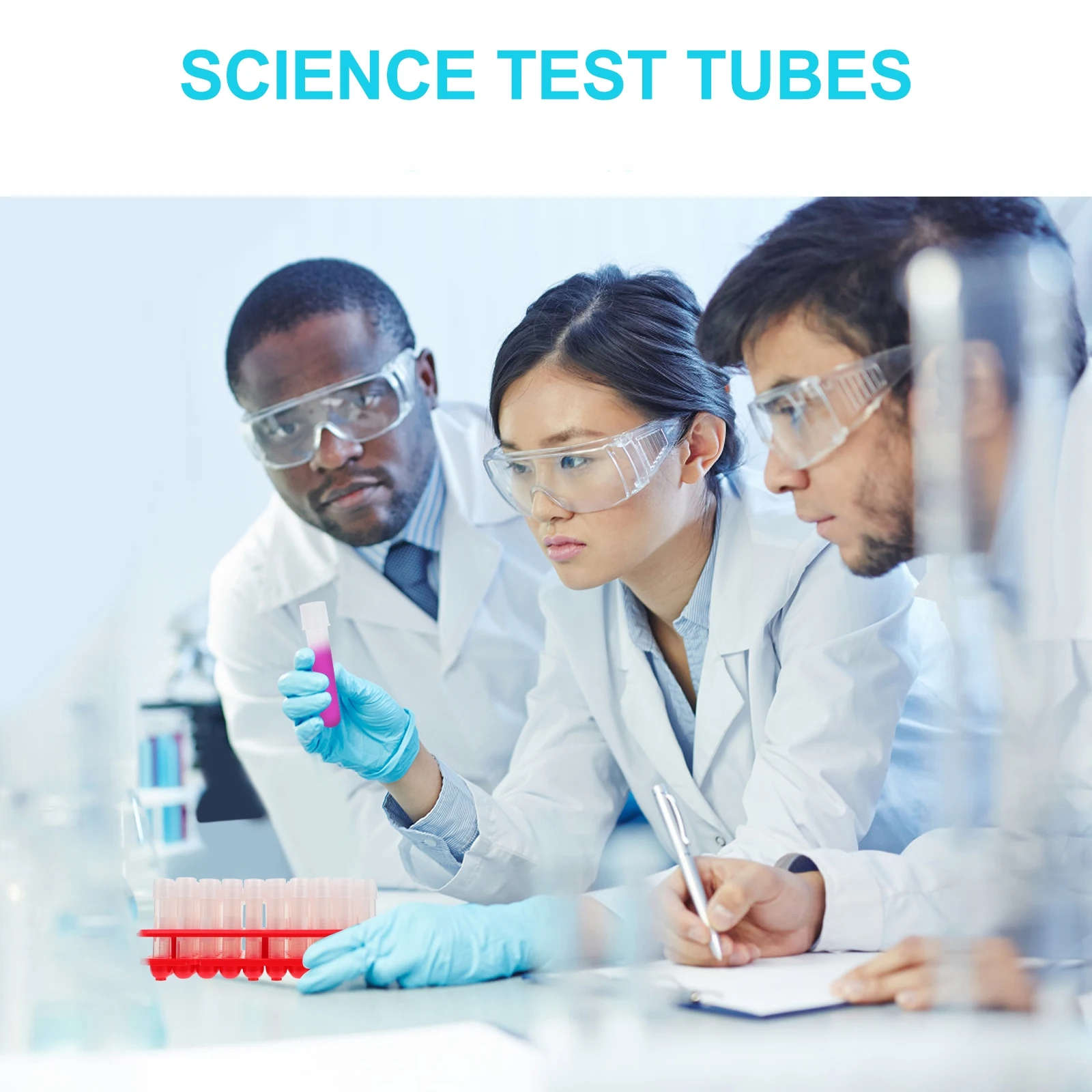 Tubes de Culture de bactéries, 100 pièces, Tubes à essai en plastique, bouchons étanches de 12Ml, Surface intérieure lisse, prise facile, utilisation en laboratoire et en cuisine