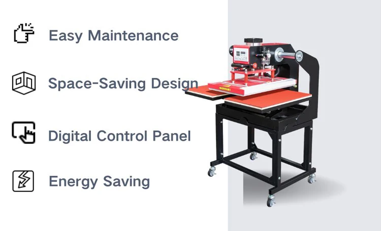 

60X80 cm Heat Press Machines Large Format Pneumatic Heat Press Sublimation Flatbed Machine TQ