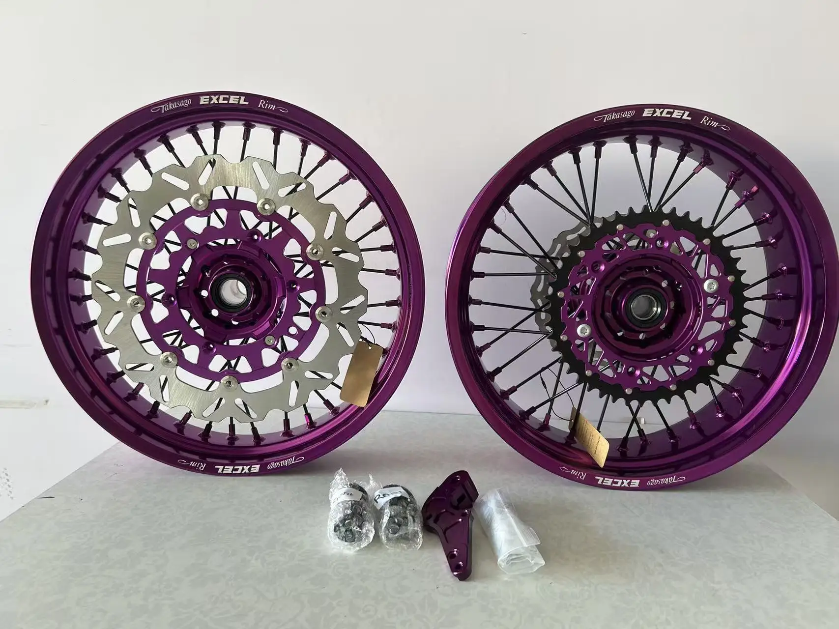 Suit for KT M EXC 2014  Forge Motorcycle Spoke Wheel Sets for Supermoto Rims