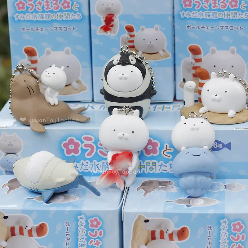 

Japan Chimaru Aquarium Action Figure Blind Box 6pcs Seal Shark Penguin Mini Figure Keychain Collectible Toys Desk Decor Figure