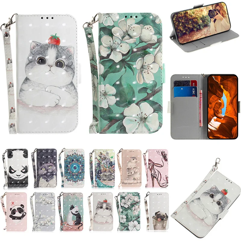 Stand Flip Wallet Case für Infinix Hot 40 50 Pro Plus 4G 5G 11S NFC 20i 20S 30i 40i 50i 20 Spielen Gemalt Muster Telefon Abdeckung