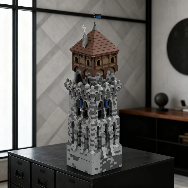 

5832pcs MOC H15 Big Front Tower For My Medieval Castle Model Building Blocks Construction Toys Christmas Gifts Brick Kids Idea