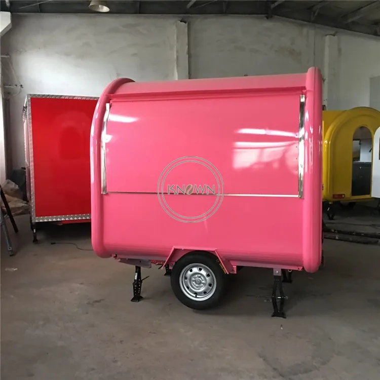 KN-Y220B jalan luar ruangan pantai Mobile penggorengan dalam Bbq Churros Taco penjual roti Es Krim kereta Makanan Cepat