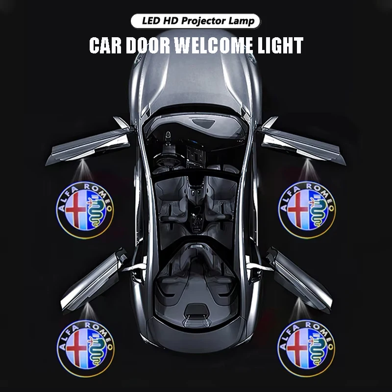 車のドアワイヤレスウェルカムライト LED HD プロジェクターランプ装飾