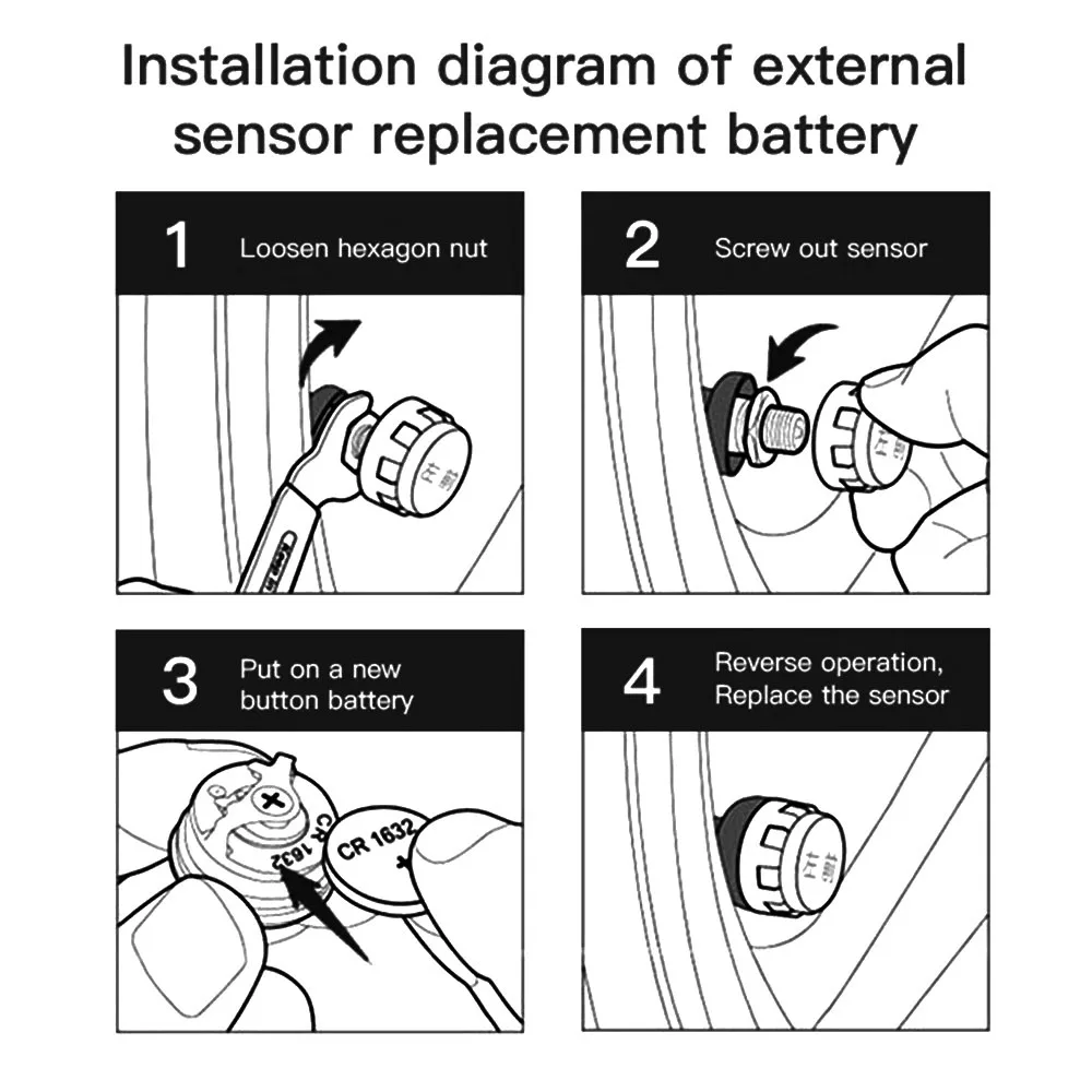 Picture 7: Auto Security Alarm Systems Car Tire Pressure Monitoring System Digital LCD Display USB / Solar TPMS 0-6.0Bar Universal