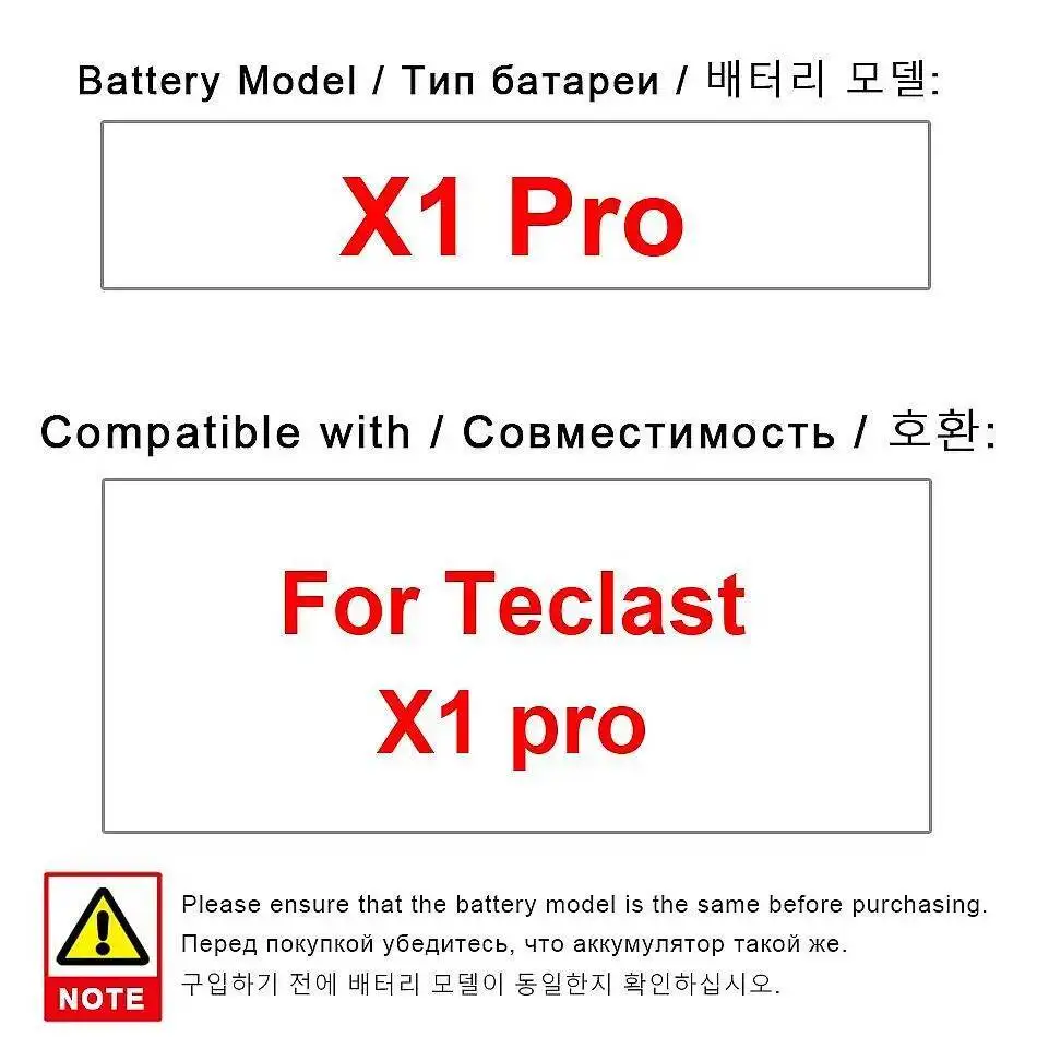 

5500Mah For Teclast X1 Pro Reliable Power Supply Tablet Battery Stable