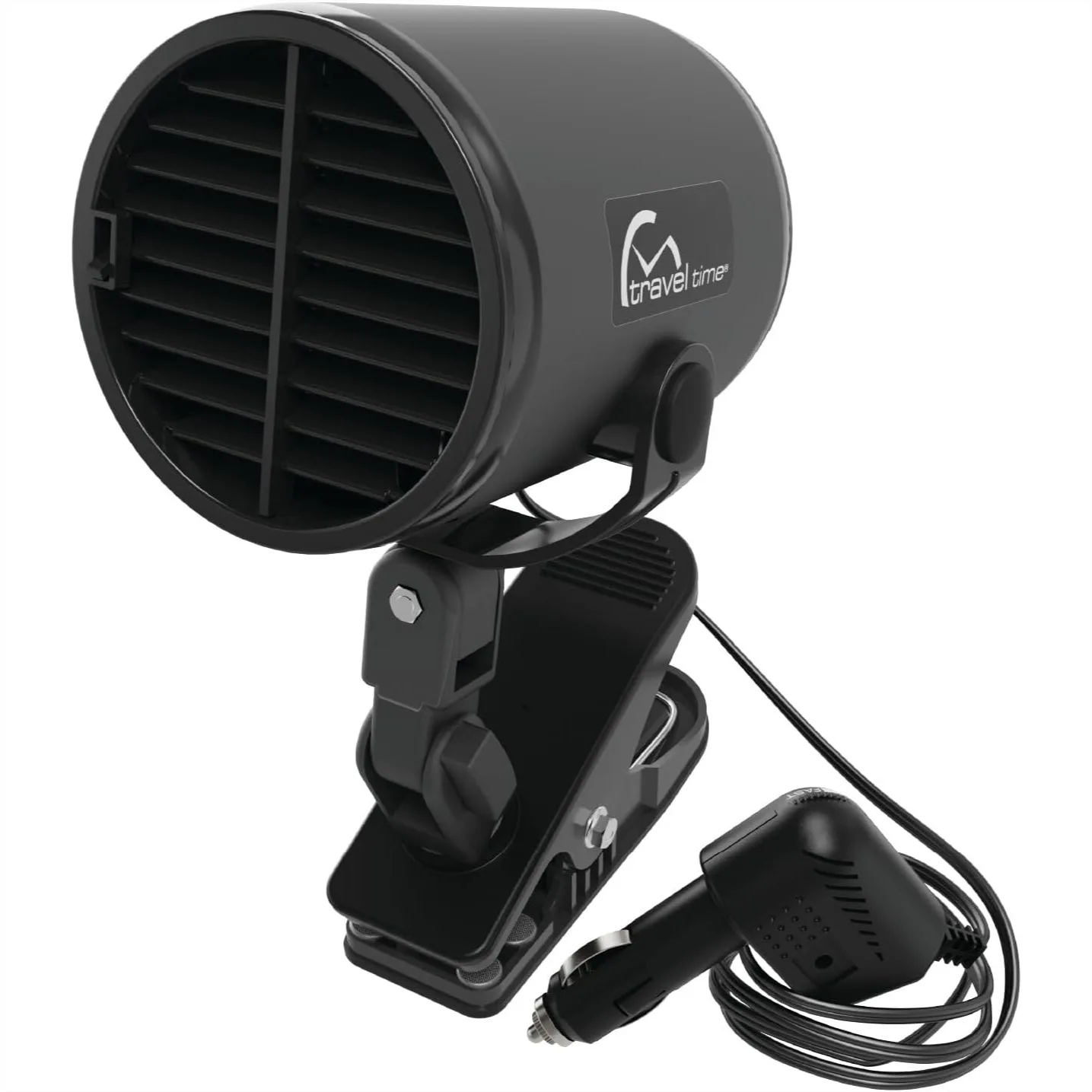 

12V Turbo Clip-On Fan for Car, Variable Speed Control Cooling Fan with Heavy-Duty Clamp – Portable for Trucks, UTVs, and RVs