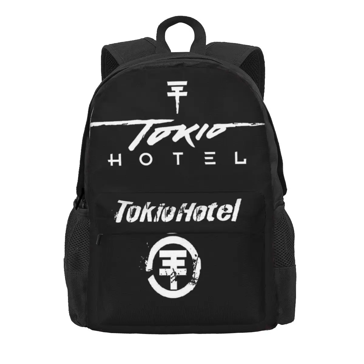 Rock Band Tokio Hotel Music Graphic Backpack Student Soft Backpacks Polyester Funny High School Bags Camping Custom Rucksack