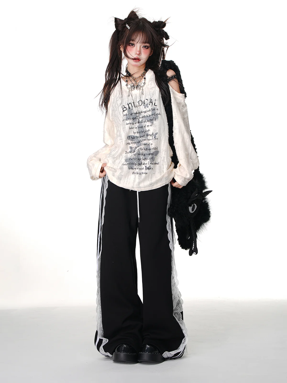 High Quality Hot Selling Wholesale Off Shoulder Knitted Sweater Women's Gray Y2k Top Spicy Girl T-shirt Kawaii Clothes Harajuku