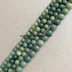 Genuine B Quality Natural Canada Green Jasper Stone Round Loose Beads 15