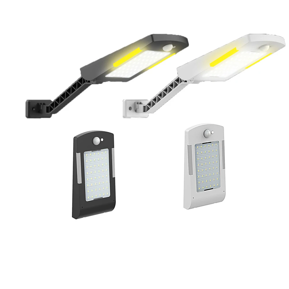 

2Pcs Solar Powered Wall Lights Outdoor IP67 Waterproof 48LEDs Black Garden Patio Decor Solar Light Courtyard Lamp