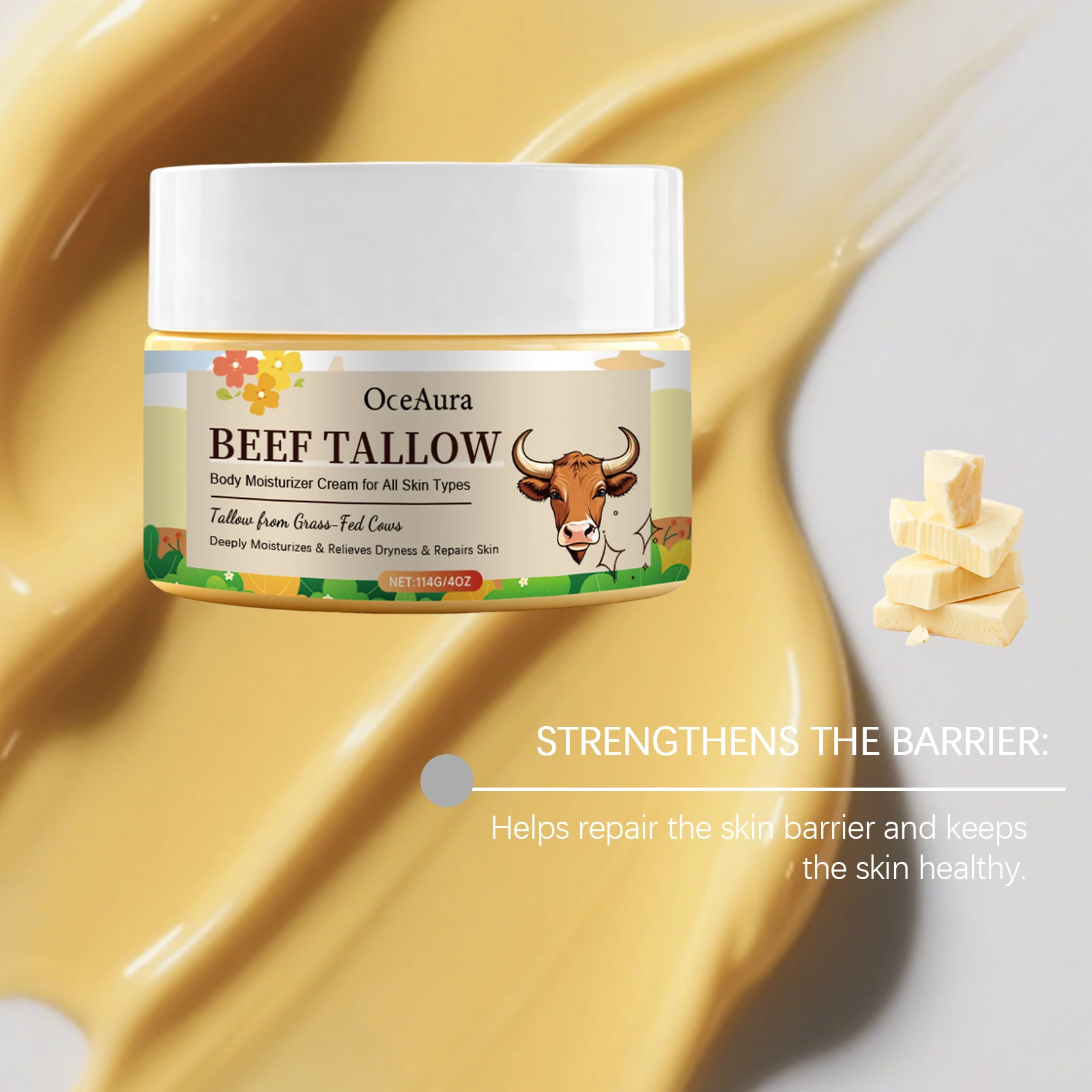 كريم ترطيب عميق للبشرة الجافة مغذي لوشن الجسم القائم على التوالي تخفيف مهدئ للبشرة الخشنة العناية اليومية بالوجه والجسم 4 أونصة