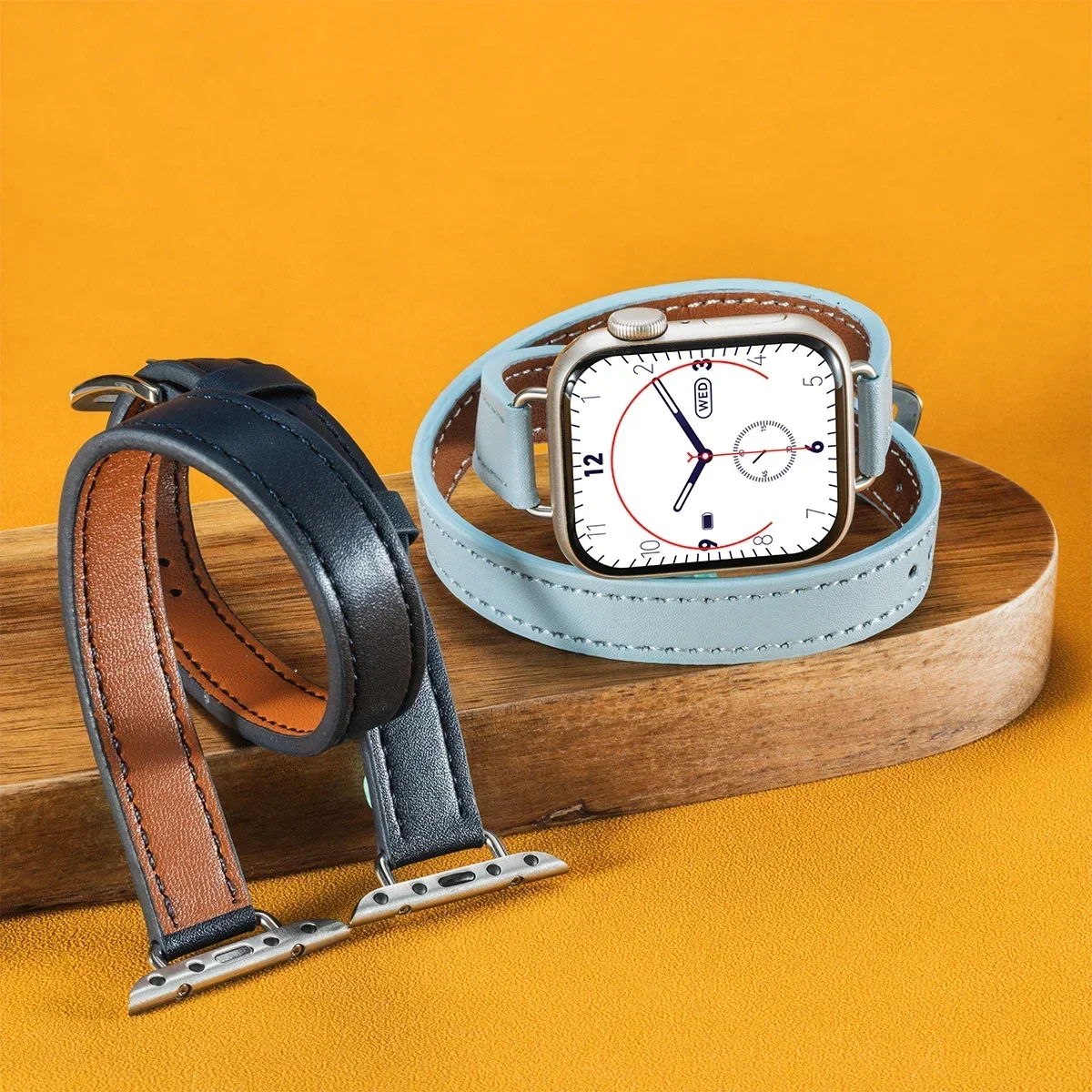 Leather Strap for Apple Watch Band S11 S10 42 46mm 41 45 40 44mm Correa For IWatch Series10 9 8 7 6 SE 5 4 Ultra 3 49mm Bracelet