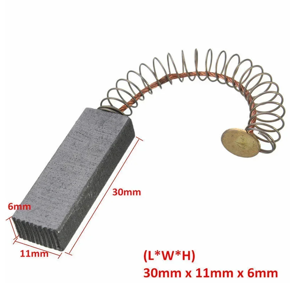 2/6pcs 30x11x6mm szczotki węglowe części do naprawy tuleja silnik elektryczny węgiel silnikowy szczotki węglowe zapasowe akcesoria zamienne
