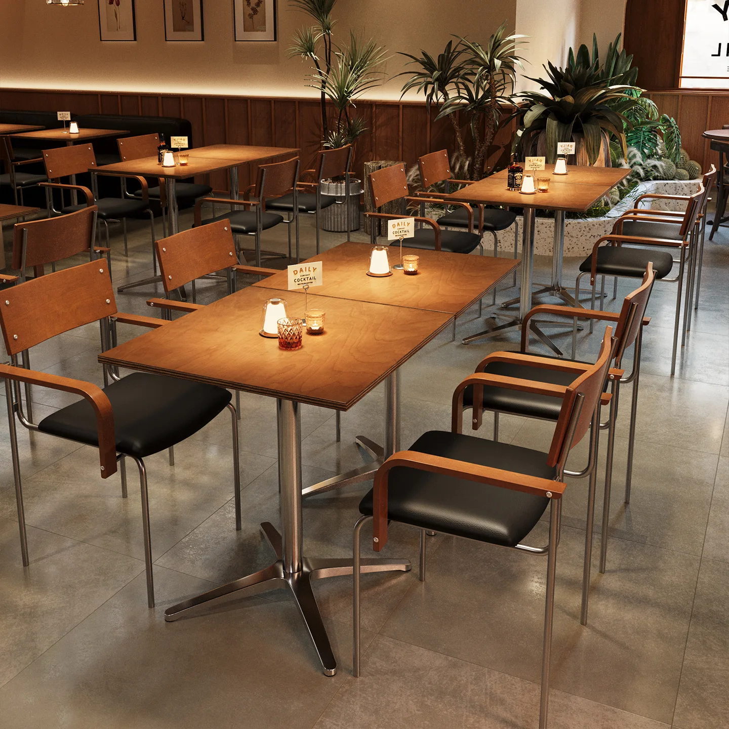 アメリカンレトロスタイルバー クリアバーダイニングテーブル＆チェアセット 商業用 インターネットセレブ ビストロブース ソファ コーヒーショップ