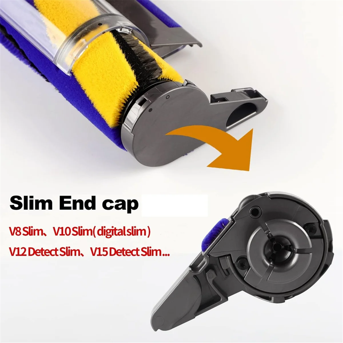 Capuchon d'extrémité de barre de brosse à rouleau pour Dyson V10, poignées Slim V12, poignées protected Slim V15, aspirateur Slim, remplacement latéral Parts-A19G