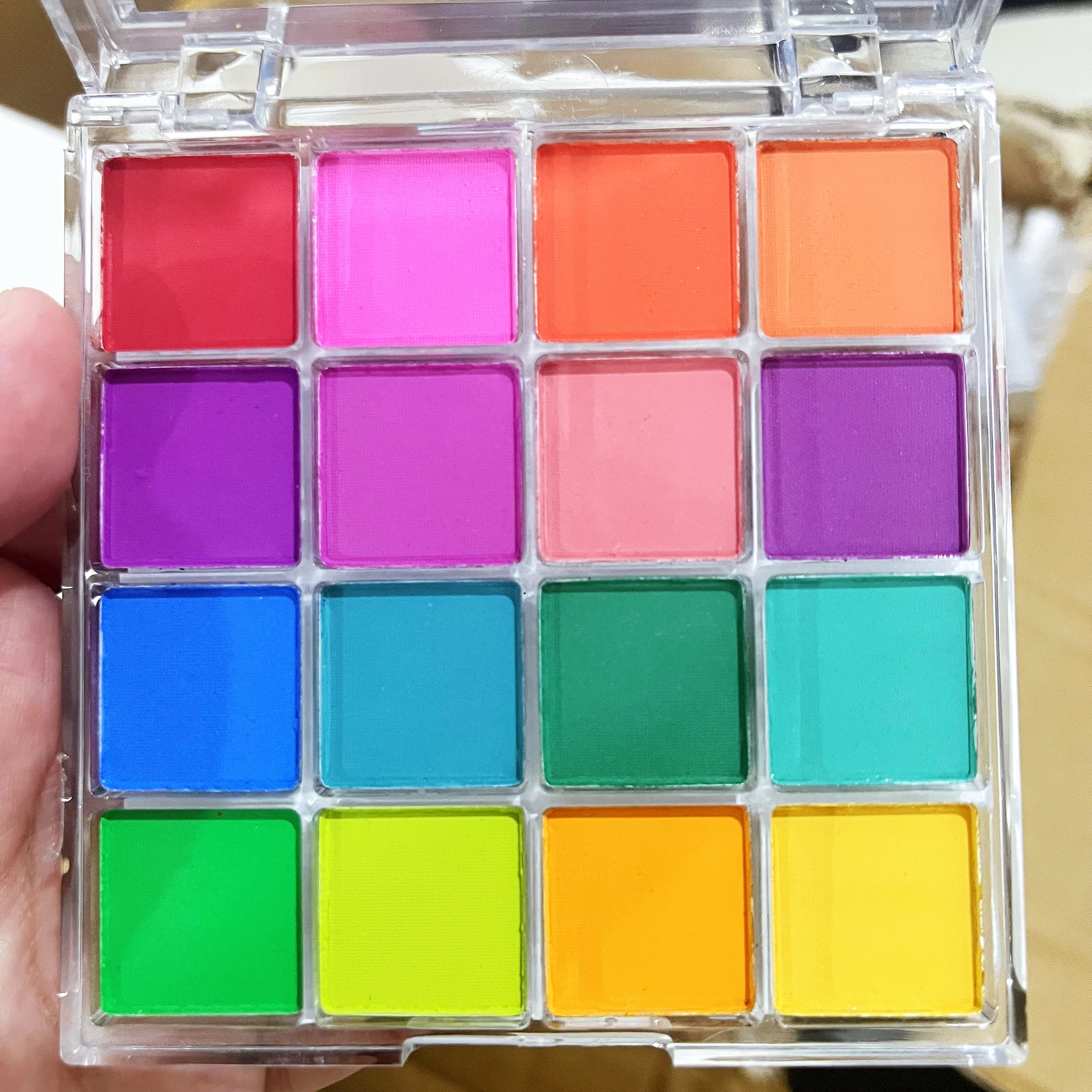 9/16 ألوان الصلبة الفلورسنت أومبير مسمار الفن بريق النيون مسمار مسحوق صباغة التدرج فرك الغبار الكروم تأثير مانيكير ديكور *