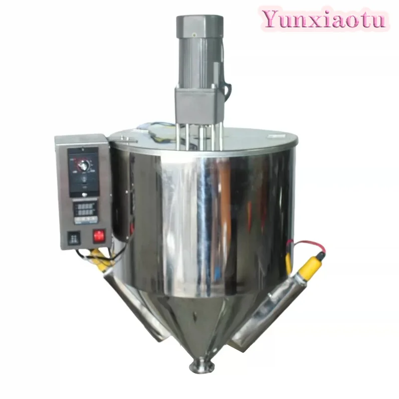 30‑50L Double‑Layer Heating Mixing Hopper 304 Stainless Steel Conical Tank 100°C Fine Polished Inside & Outside