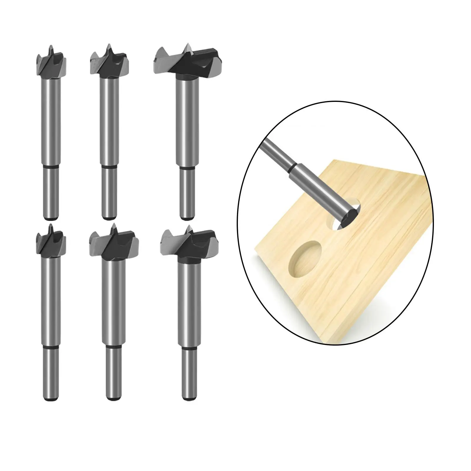 

Pack of 6 Hinge Boring Punching Bit Drill Bit for Plywood