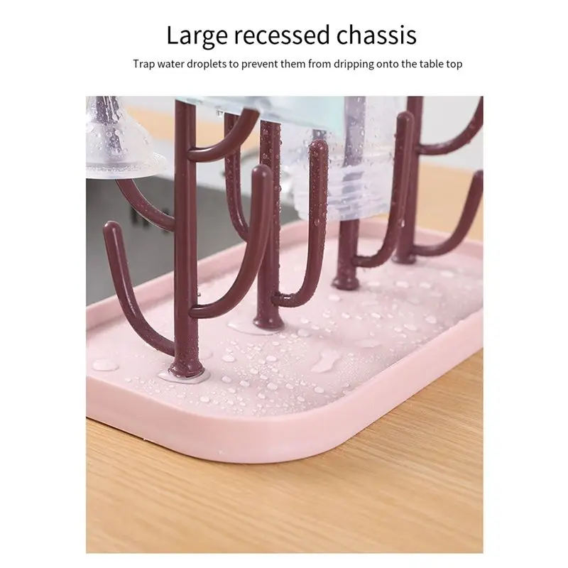 ABUM-Bottle Drying Rack Baby Bottle Drain Drying Rack Baby Bottle Cleaning Dryer Drainer Storage Drying Rack