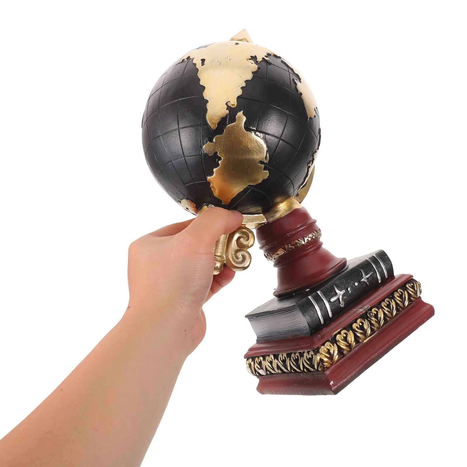 High Resolution Rotating Earth Globe with Illuminated Night Mode Detailed Country Borders Oceans for School Home Office Learning