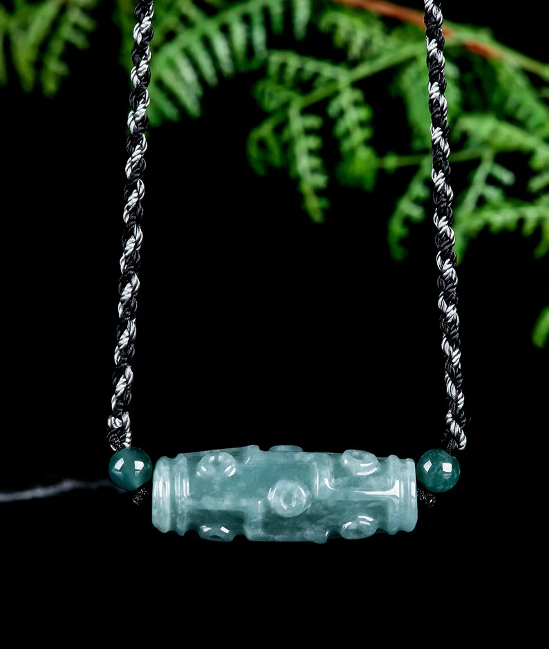 Myanmar Jadeite Tianzhu Pendant Necklace Natural Burmese Jade Talismans Gifts for Women Men Luxury Carved Gemstone Stone 6
