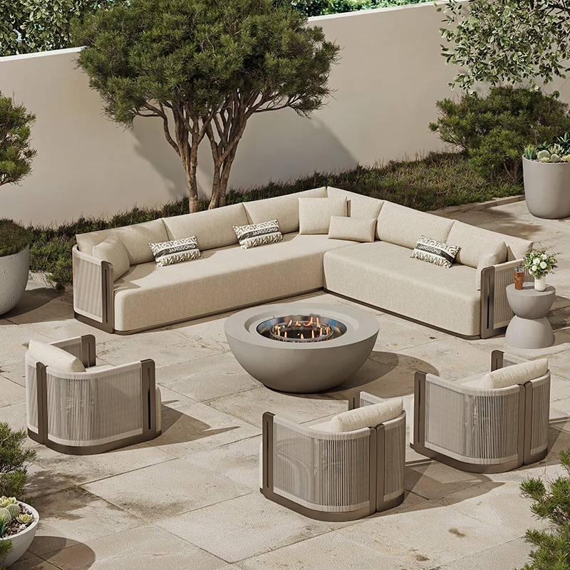 Modern Hotel Garden Luxury Patio Comfortable Resort Outdoor Furniture Set Villa Outdoor Sofa Set