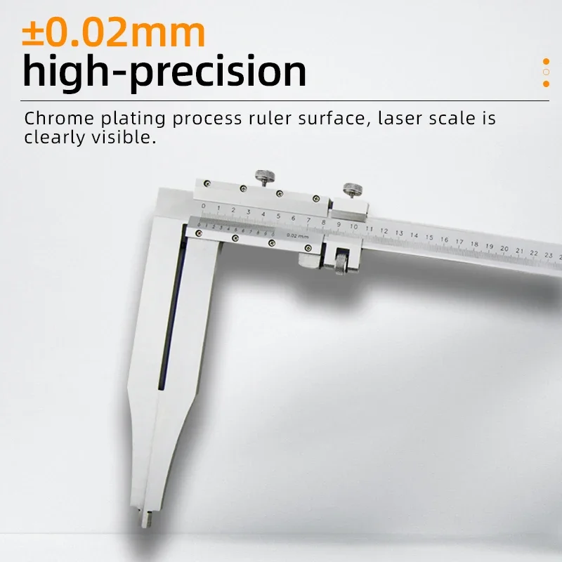 Professional High Quality 0-300mm Steel hardened Manual industrial Vernier Caliper with long jaw