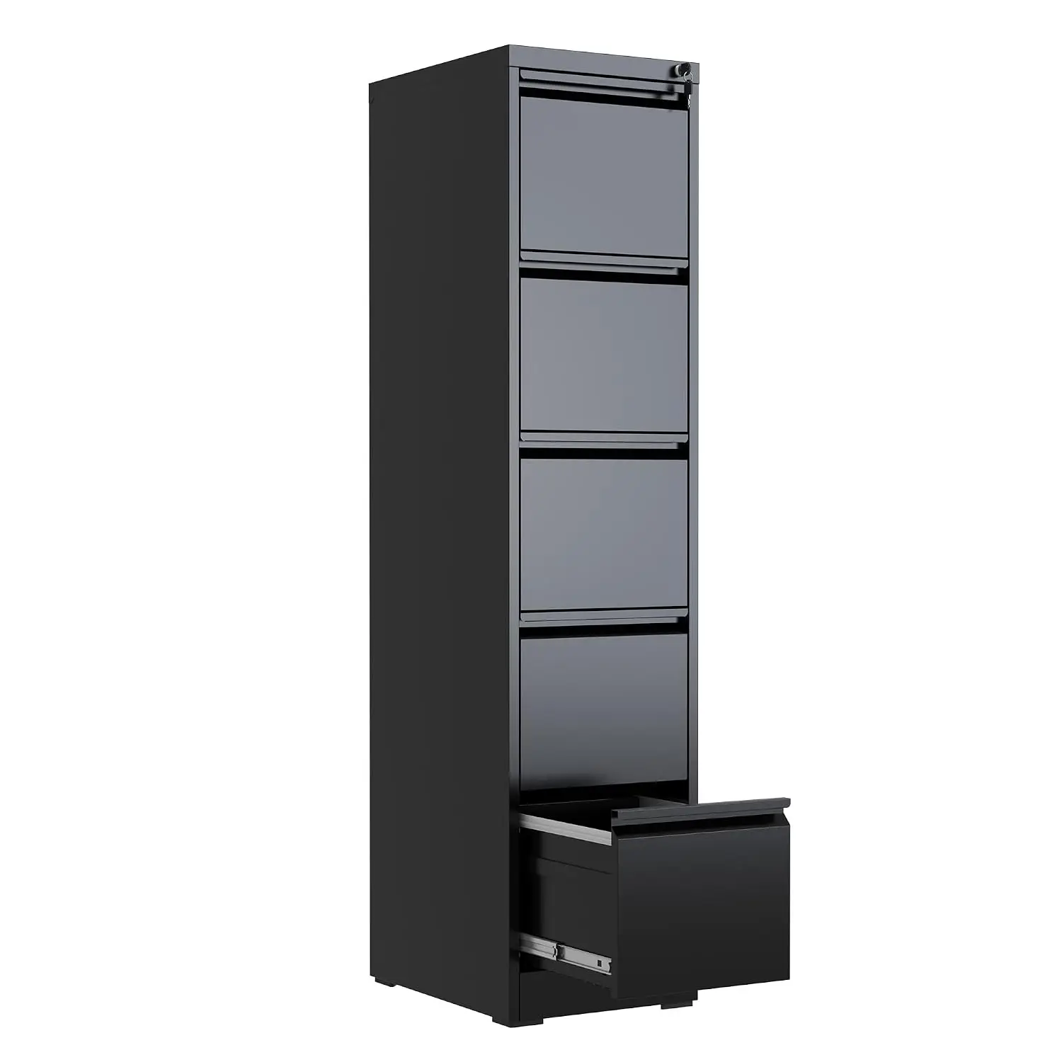 5 Drawer Vertical Metal File Cabinet with Lock for Home Office Letter Legal A4 F4 Documents, Customized