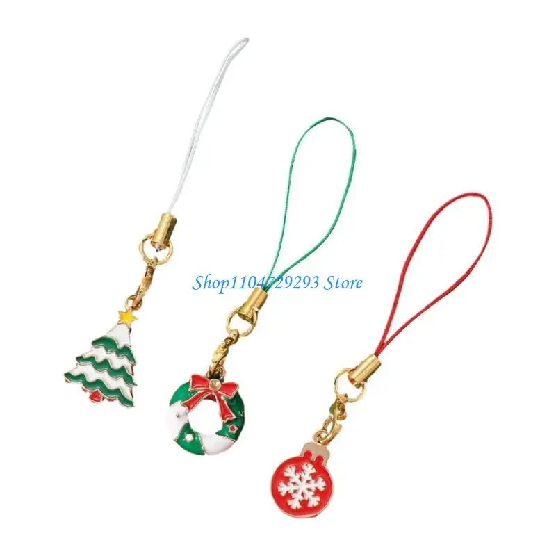 

Y2GD Festive Christmas Phone Lanyard Unique Keychain Pendant Holiday Phone Jewelry