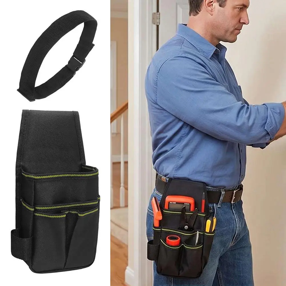 Small Tool Waist Bag Adjustable Belt Repair Tool Pouch Holder For Electrician Screwdriver Pliers Storage Bag Organizer