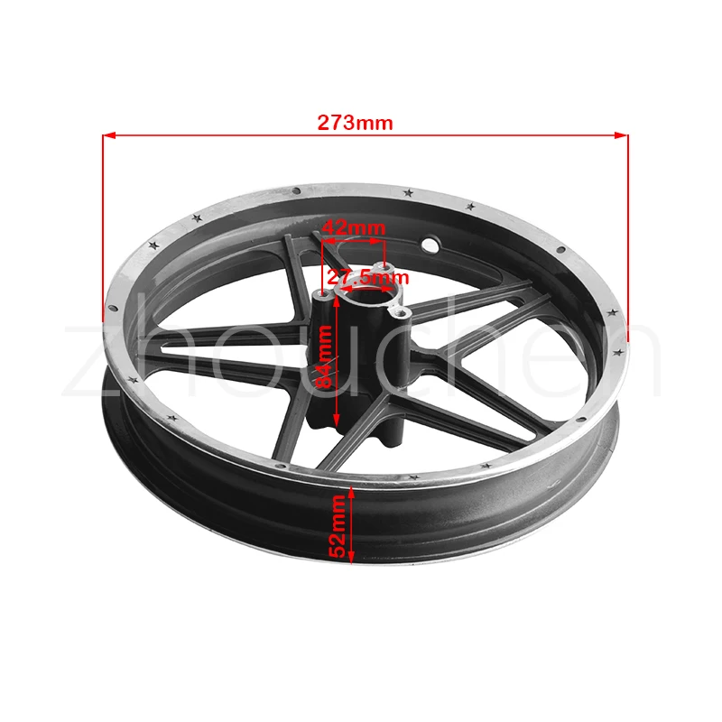 10 inch rims 2.50-10 front and Rear wheel Hub For 49cc 2 stroke off-road motorcycles wheels parts