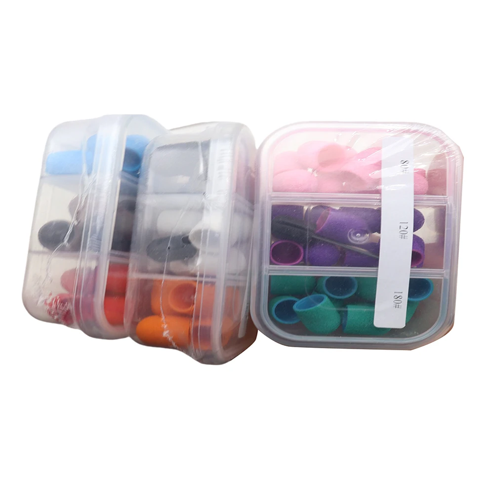 30 tappi per levigatura per unghie da 10 mm con 1 punta per rimozione lima per piedi manicure pedicure lucidatura per unghie sbavatura uso domestico in salone, 10 mm x 15 mm S