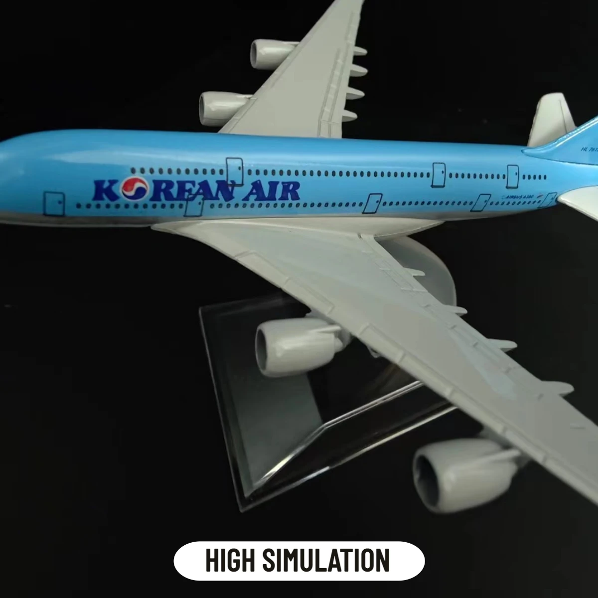 1:400 Metal Aircraft Model Replica, Korean A380 Airplane Scale Miniature Art Diecast Office Home Aviation Decoration Toy Gift