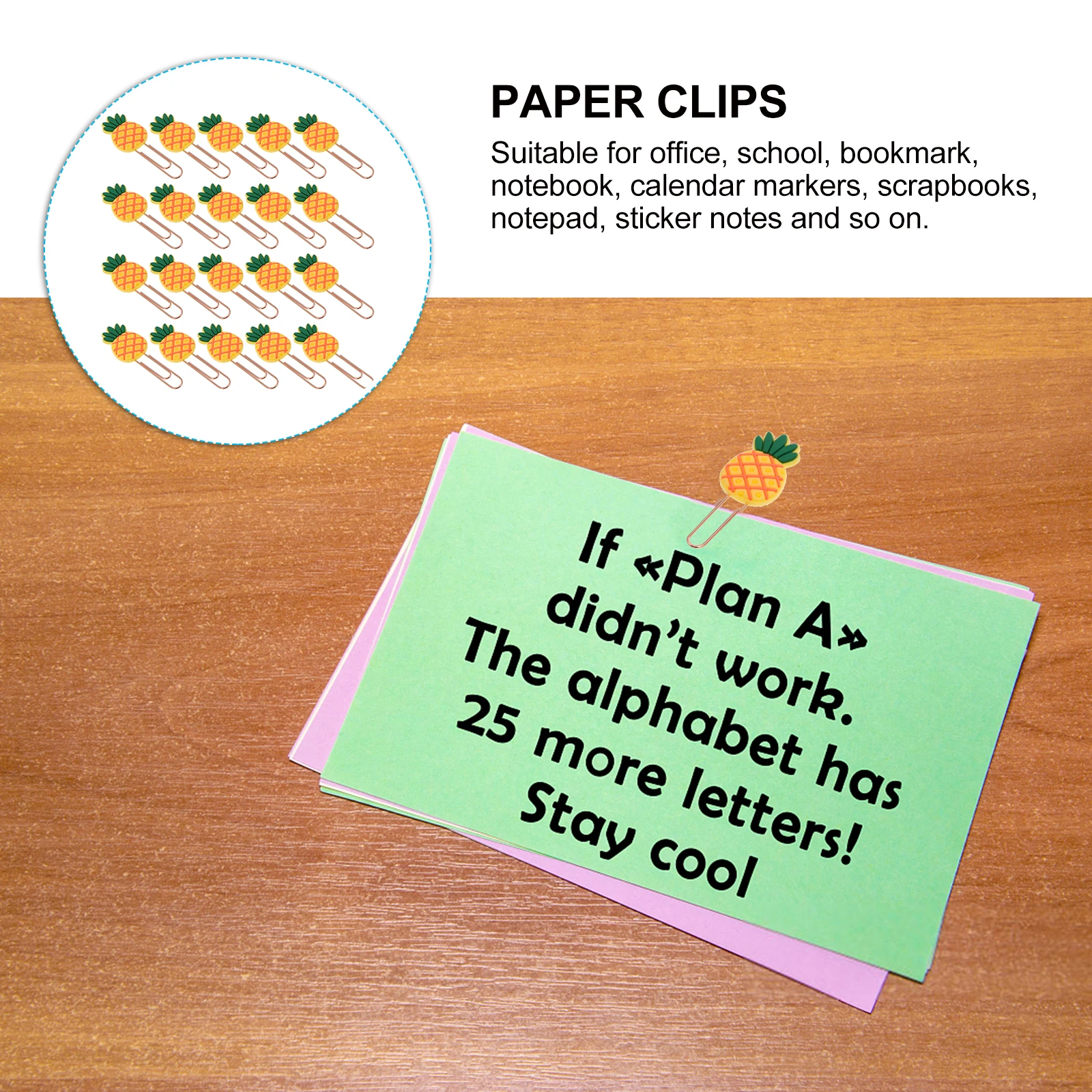 

20Pcs Cartoon Avocado Silicone Paper Clip Bookmarks for Office School Note Page Markers Creative Book Clips