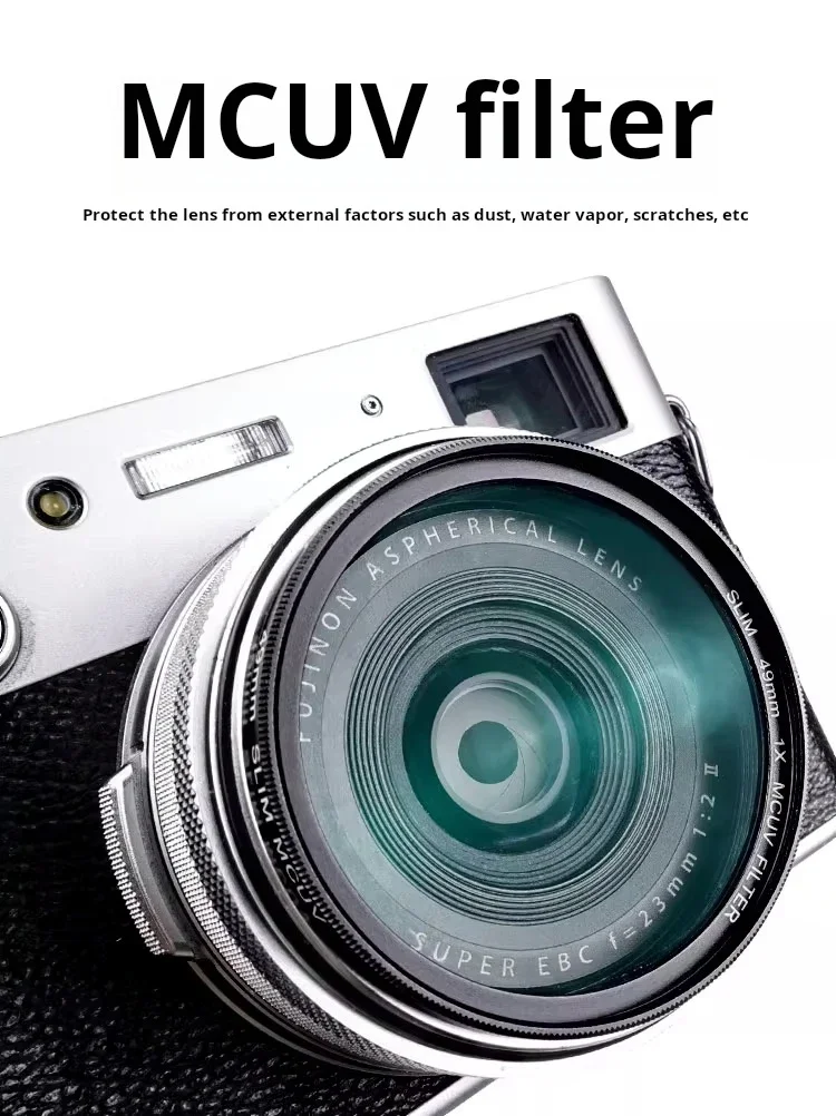 Square X100VI Blendenabdeckung, kompatibel mit Fujifilm X70 X100S X100T X100 X100F X100V Objektivfilter-Adapterring, Metallhalterung – Detail 4