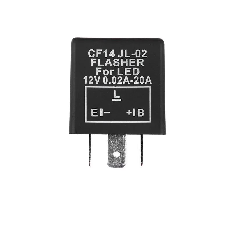 Uniwersalny 3 Pin CF13 CF14 JL-02 samochód elektroniczny przekaźnik migaczy do naprawy światła LED lampa kierunkowskazów Hyper Flash lampa migająca 12V DC