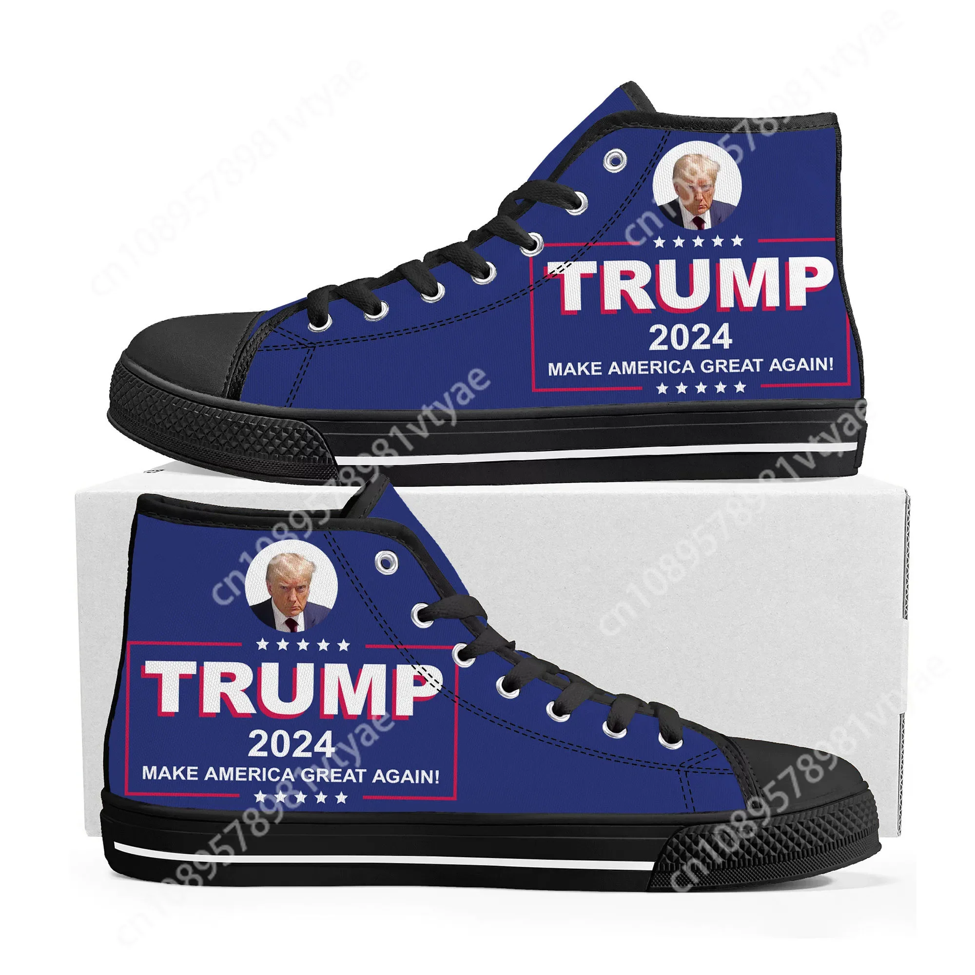 

Trump 2024 High Top Sneakers Never Surrender Mens Womens Teenager Canvas Sneaker Casual Couple Shoes Custom Shoe