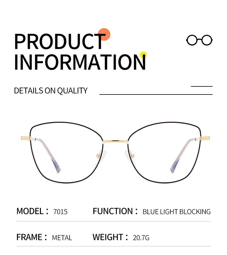 COHK Metall Frauen Cat Eye Sonnenbrille Polarisierte Luxus Marke Design Magnetische Sonnenbrille Clip Auf Optic Brillen Brillen Rahmen – Detail 9