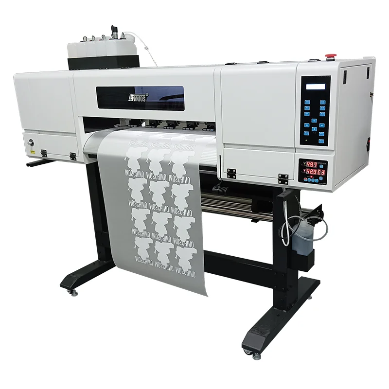 I3200A1 2 cabezales A1 pet flim DTF impresora sistema de tapado automático sistema de calefacción inteligente suministro de tinta pigmentada trazador de st-602