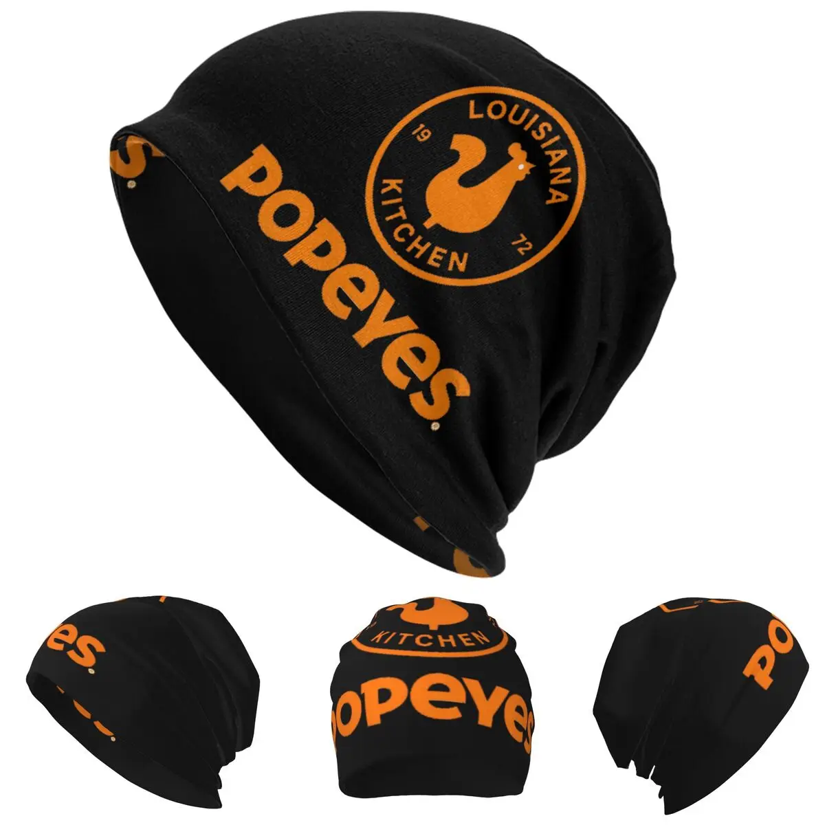 

Popeyes Logo With Symbol Skullies Beanies Hats Warm Autumn Winter Outdoor Cap Knitted Bonnet Caps for Men Women Adult