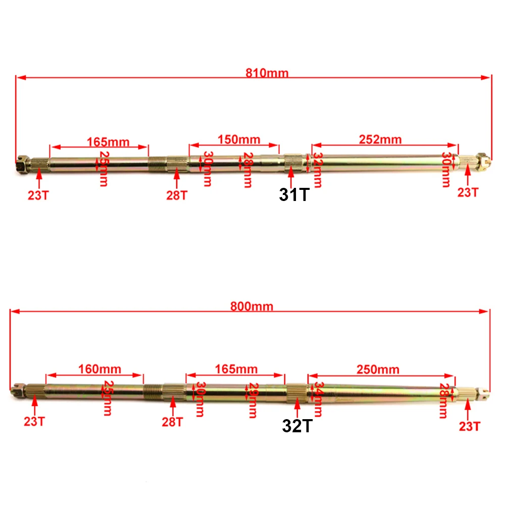 ATV 800 مللي متر/810 مللي متر المحور الخلفي ل GY6 125cc 150cc رباعية الذهاب كارت UTV عربات التي تجرها الدواب الكهربائية 4-عجلات الصينية Taotao #2