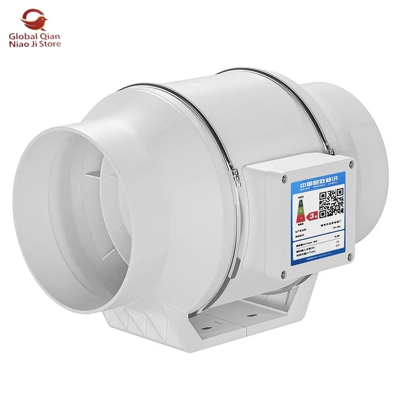 High‑power Silent Duct Fan Ventilator, Bathroom and Industrial Duct Exhaust Fan, Mixed‑flow Boost Kitchen Exhaust Fan