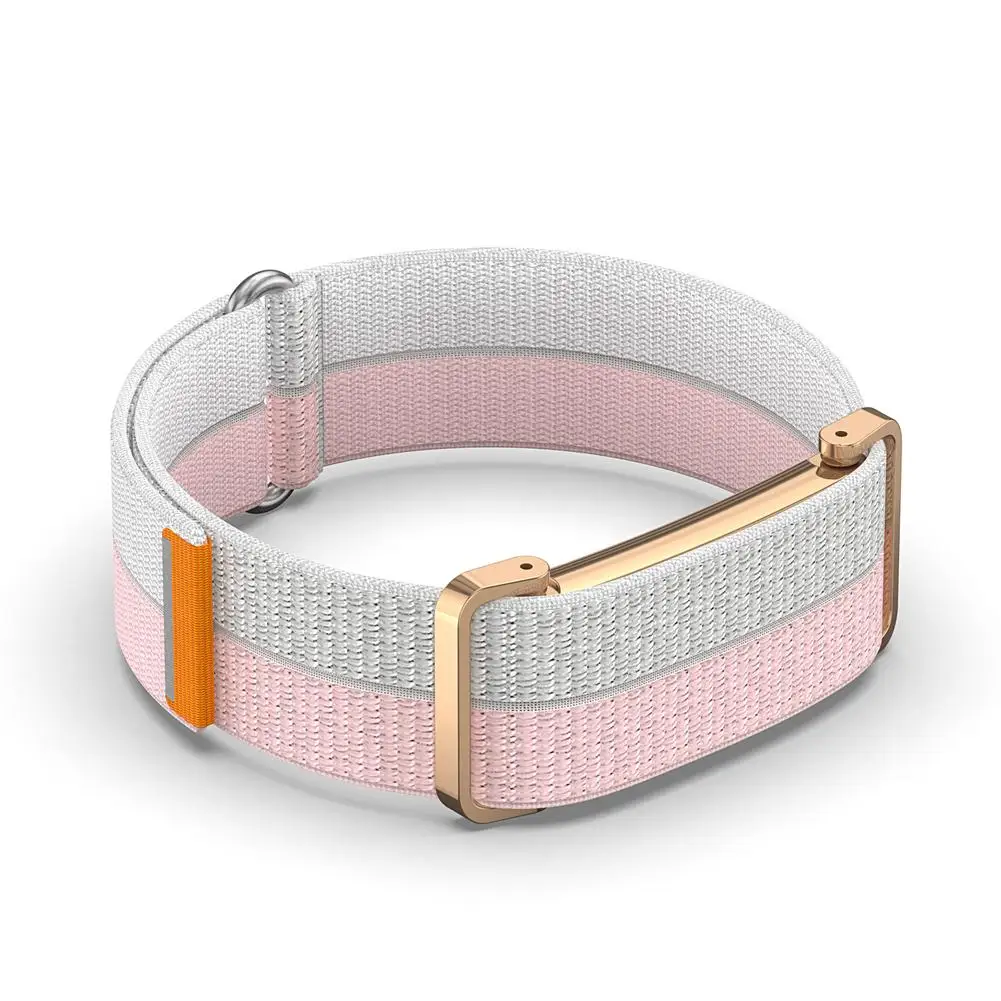 Für Fitbit Air Watch Armband, schlankes, gewebtes Nylonband, atmungsaktives Ersatzarmband mit Metallgehäuse-Zubehör
