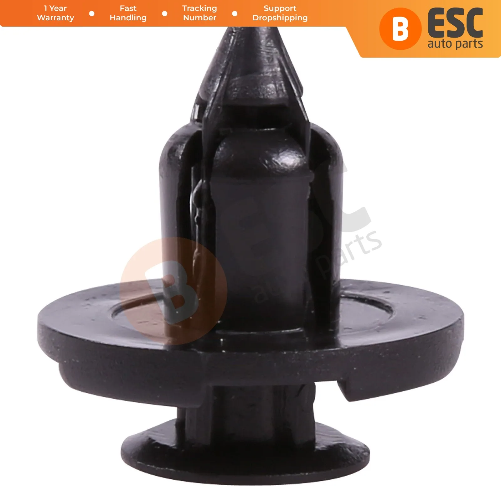 ECF1087 10 Pieces Push-Type Retainer Black for Nissan 01553-09321 Mitsubishi MR328954 Toyota 90044-68320 DAIHATSU 90044-68320