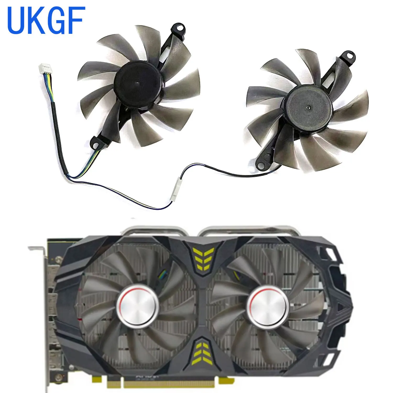 New GPU Cooler 85MM 4PIN for AMD JIESHUO 51RISC RX 6600M RX6600M MLLSE RX 580 8GB Gaming GDDR5 Graphics Card