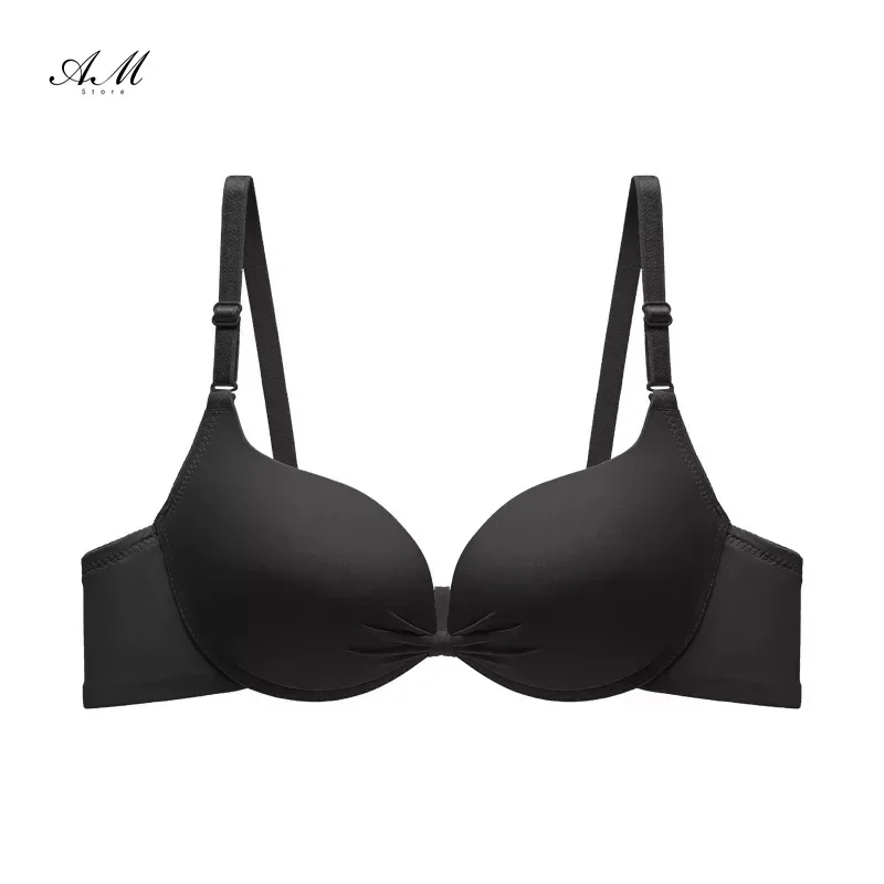 Fashionable Adjustable Gathered Steel Ring Bra Female Lingerie Smooth Bra Thin Cup Women\'s Bra Underwear Bra for Women