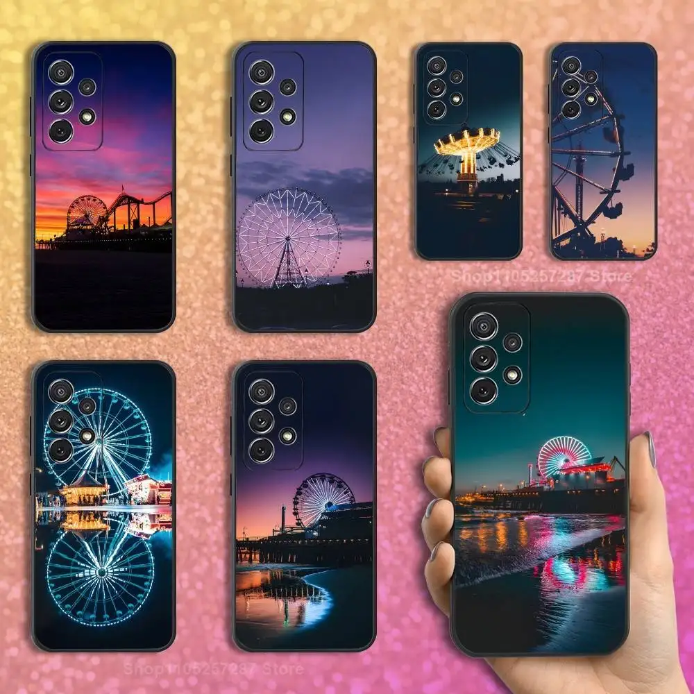 

Ferris Wheel Amusement Park Case For Samsung S10,Plus,S9,S22,S25,Ultra,S24,S21,S20,S23,FE,Lite,Soft Silicone Black