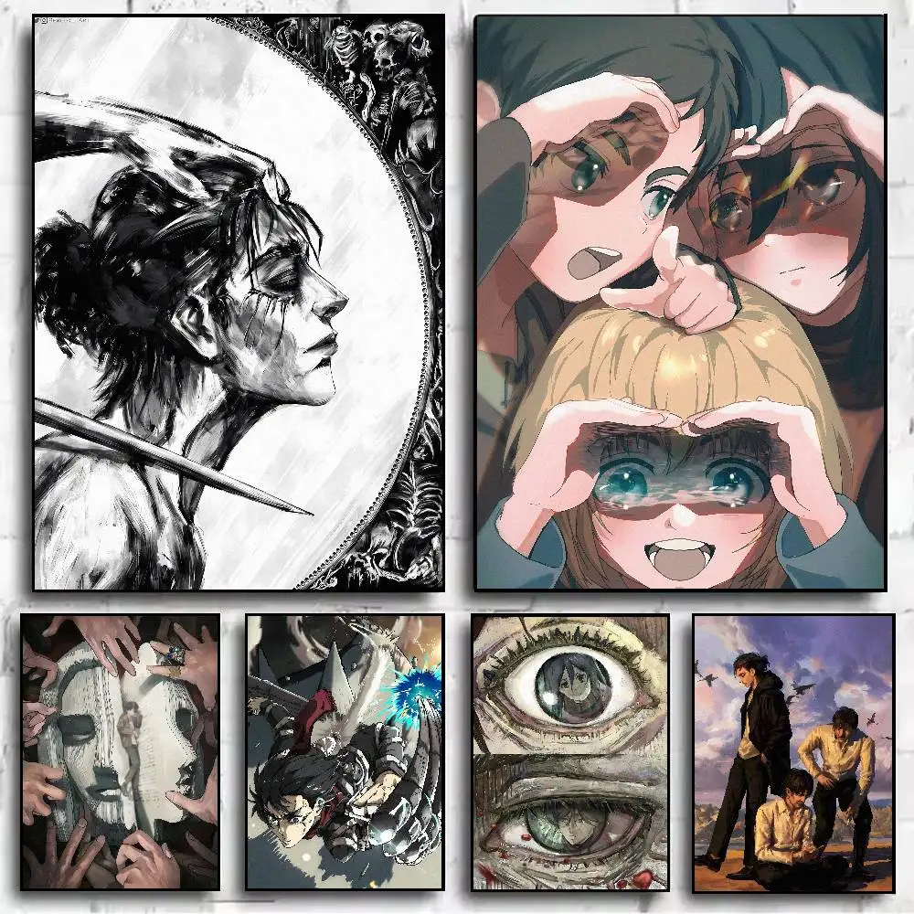 XL TOP Cool Eren Fashion Anime A-ATTACK ON TITAN Poster HD Art Sticky Wall Home Living Room Bedroom Bar Aesthetic Decoration